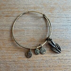 Alex and Ani Secret Garden Cattail Charm Bracelet